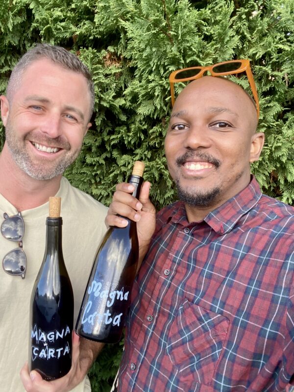 Peter Andrews, Culture Wine Co, and Mphumeleil (Mphumi) Ndlangisa of Magna Carta Wines.